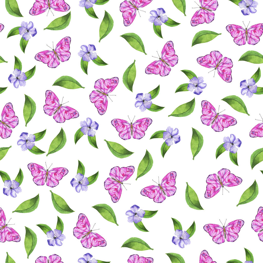 Барвиста мальована ілюстрація з метеликами, друк
   - Фото, зображення