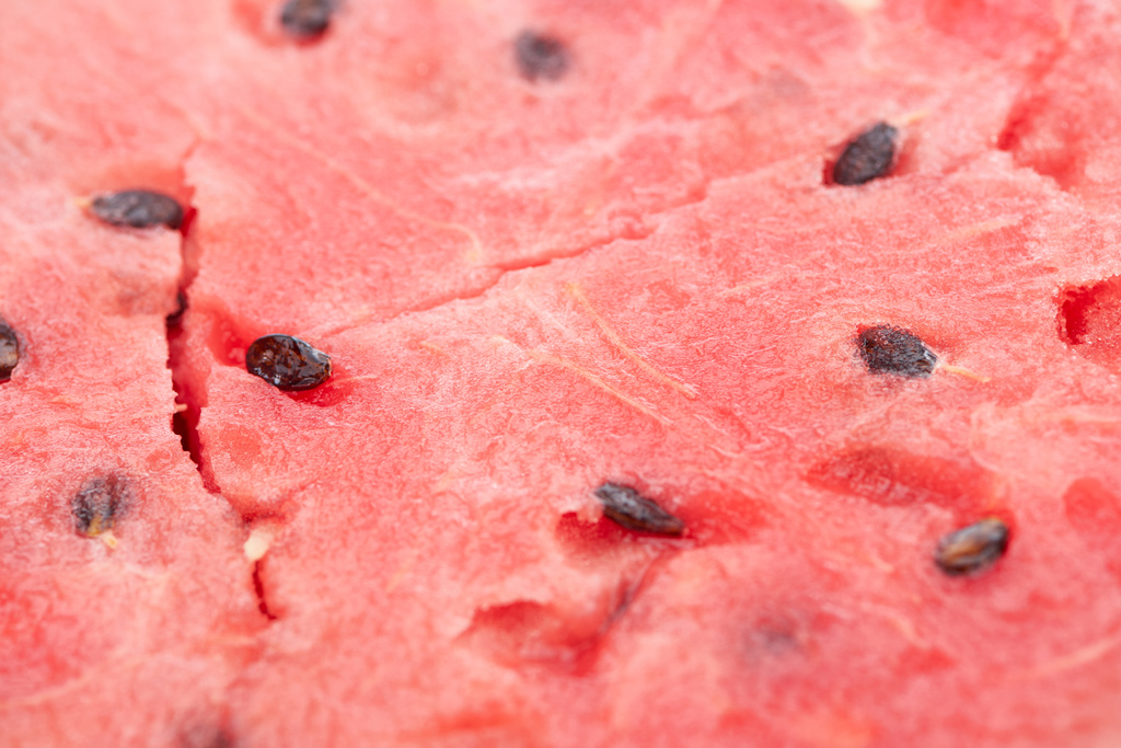Nahaufnahme von köstlichen natürlichen Wassermelonen mit Samen - Foto, Bild