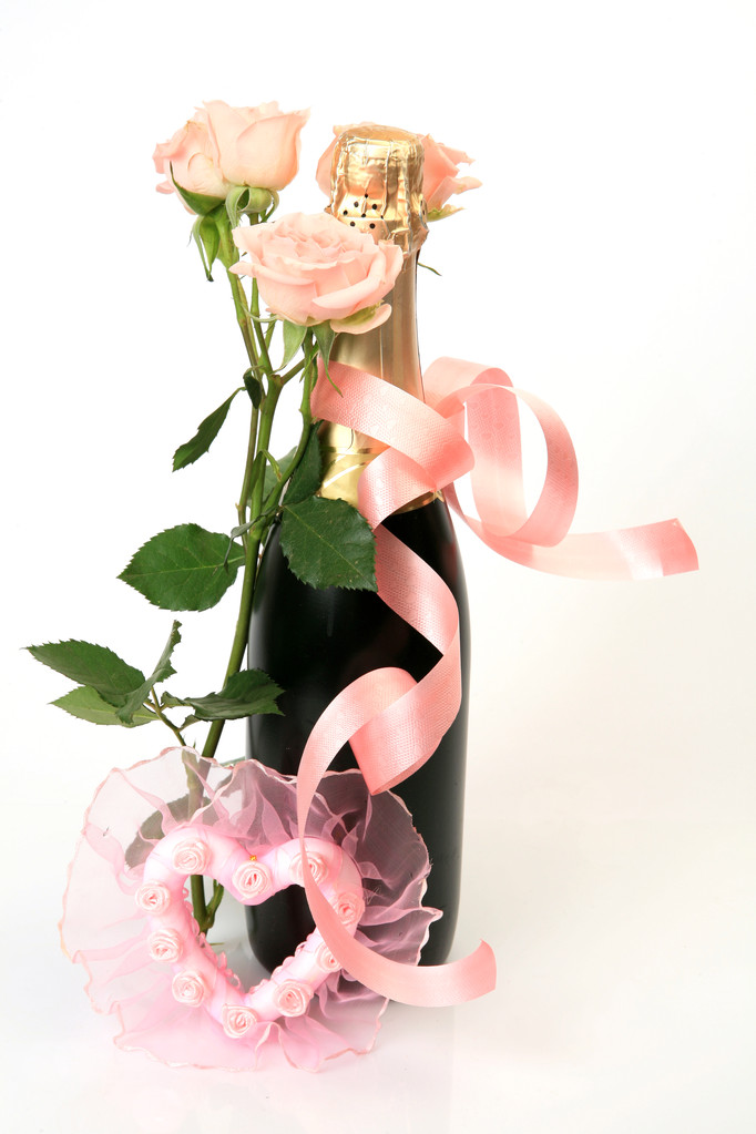Champagner und Rosen - Foto, Bild