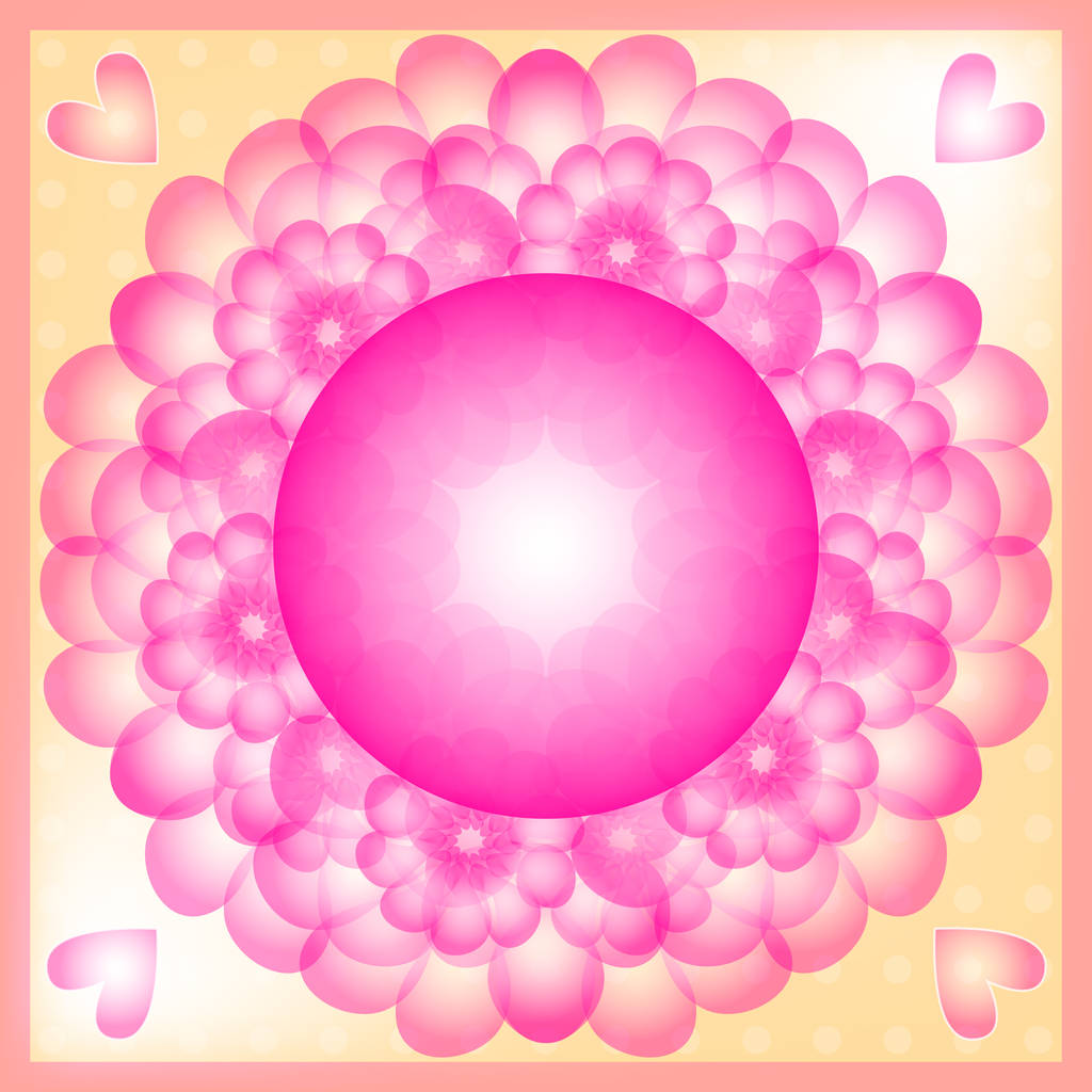 Красивый фон с розовым и белым сердцем
 - Вектор,изображение