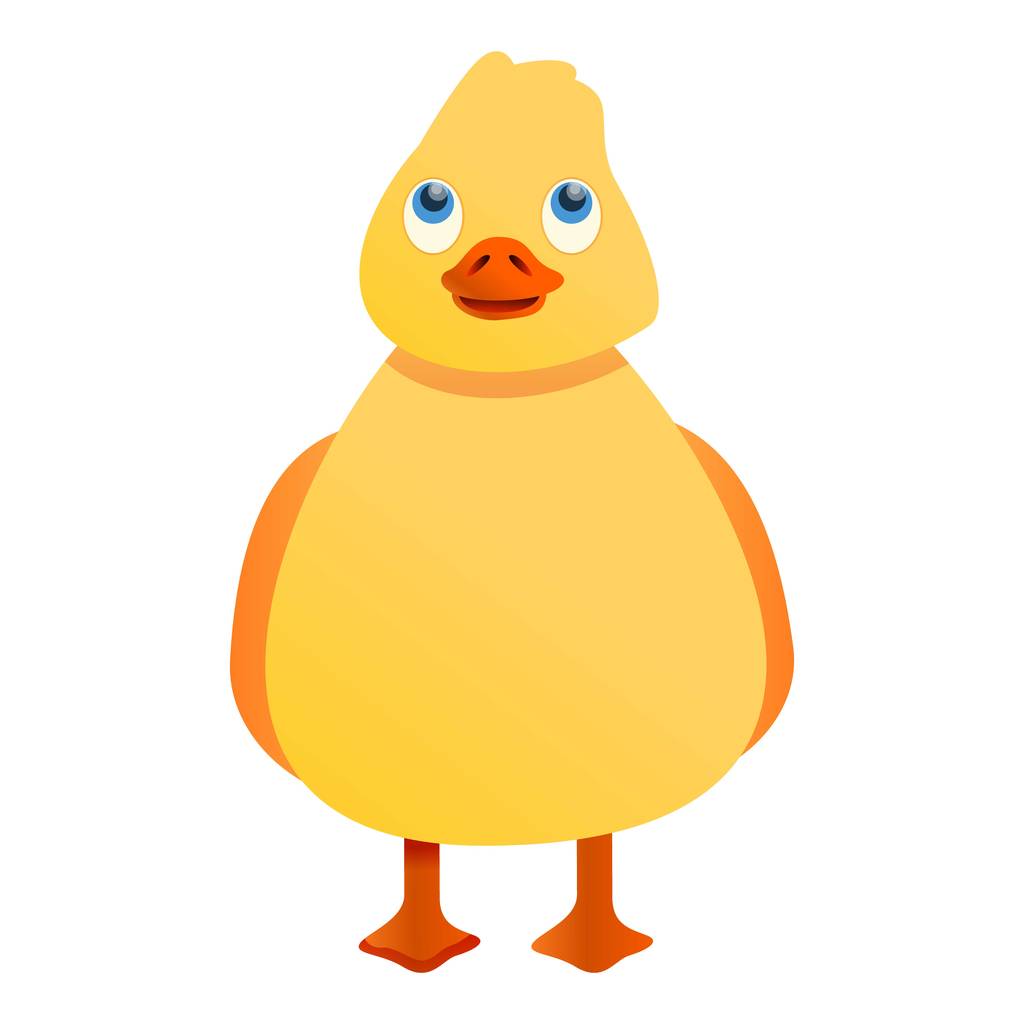 Yellow fat duck icon, Cartoon-Stil - Vektor, Bild