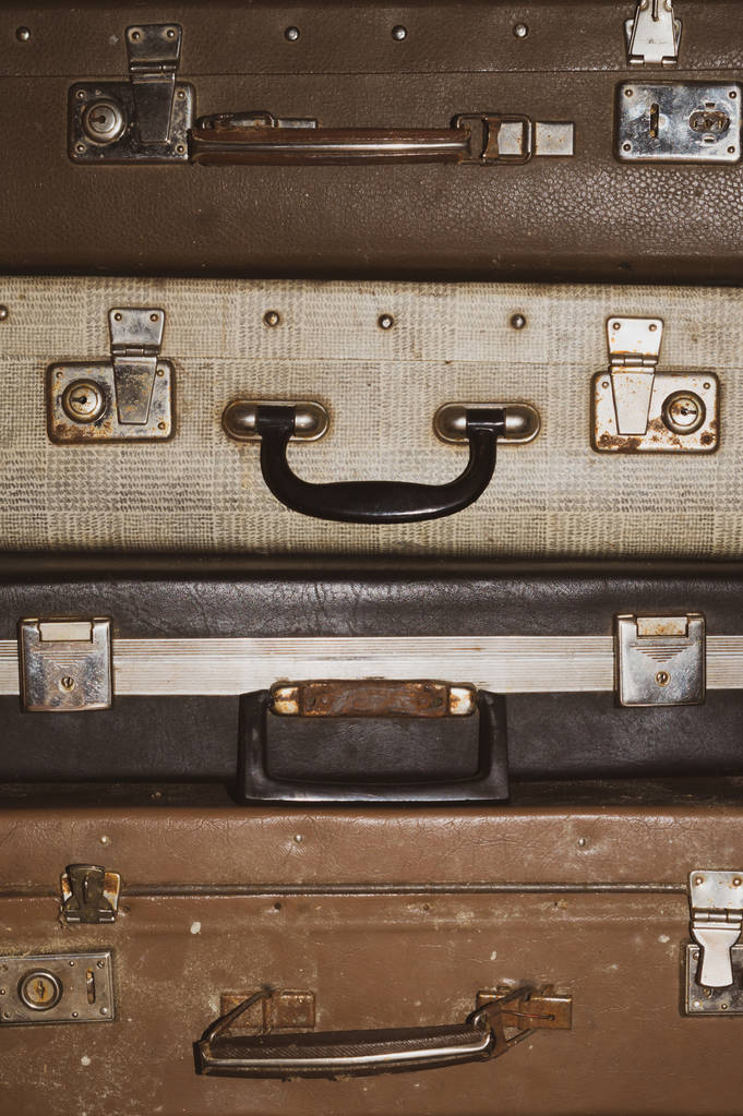 To jsou věci. Klasická zavazadla. starých zavazadel. Retro pozadí - Fotografie, Obrázek