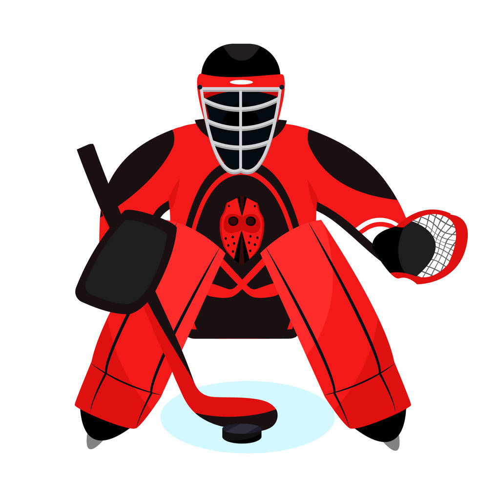 Комплект хоккеистов
 - Вектор,изображение