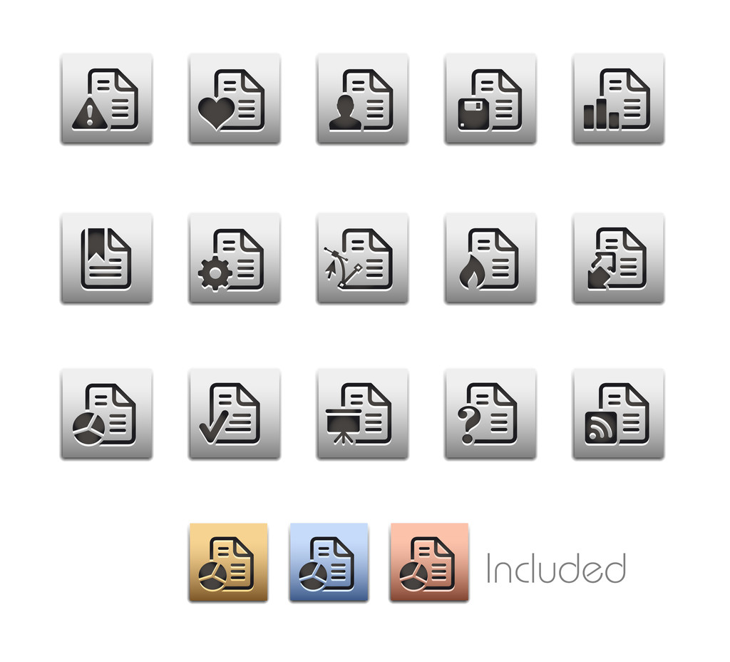 Документы иконы - 2 из 2--Metalbox серии - Вектор,изображение