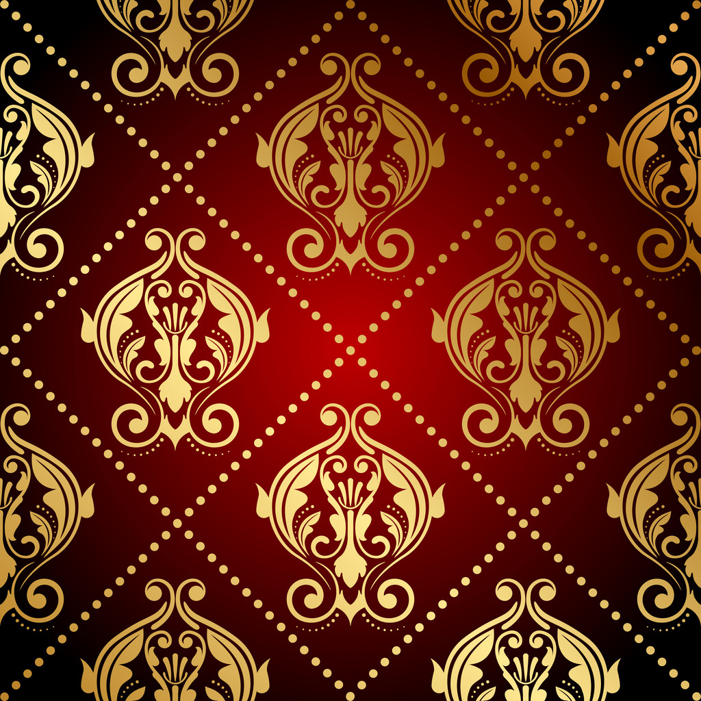 Vektori punainen ja kulta koristeellinen tapetti
 - Vektori, kuva