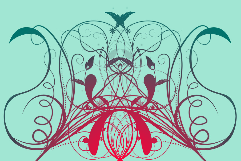 Hermoso diseño de fondo de flor ilustrada con gradiente - Foto, Imagen