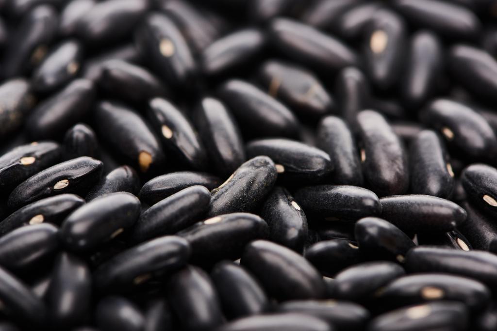 close up view of uncooked small black beans  - Photo, Image