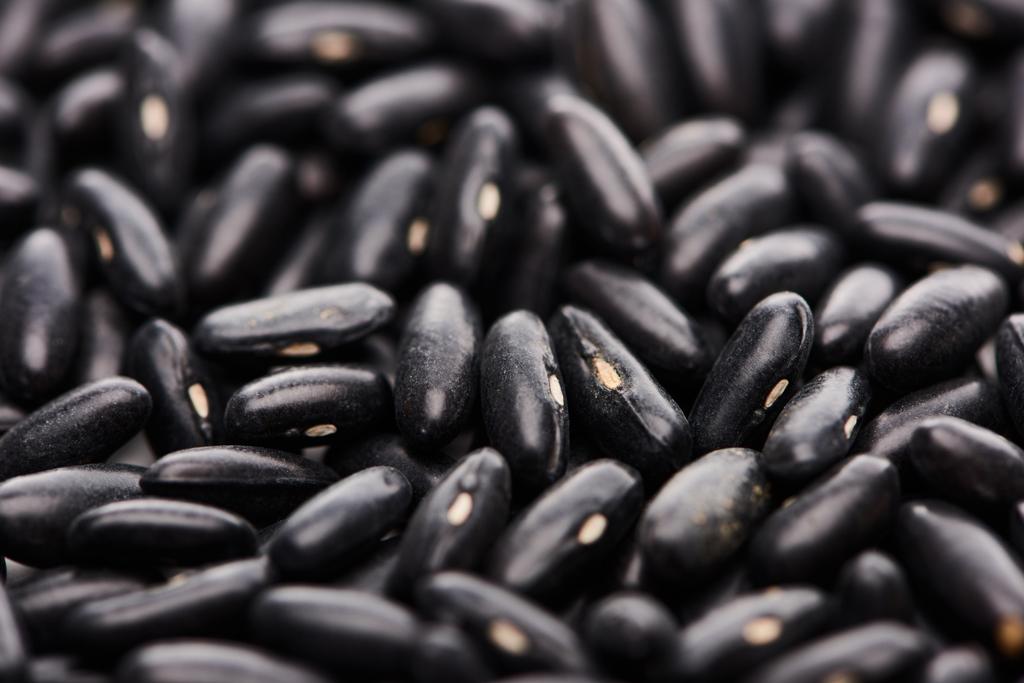 close up view of raw organic black beans  - Photo, Image