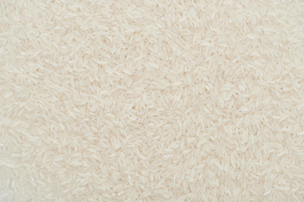 vista superior de arroz branco orgânico cru
 - Foto, Imagem