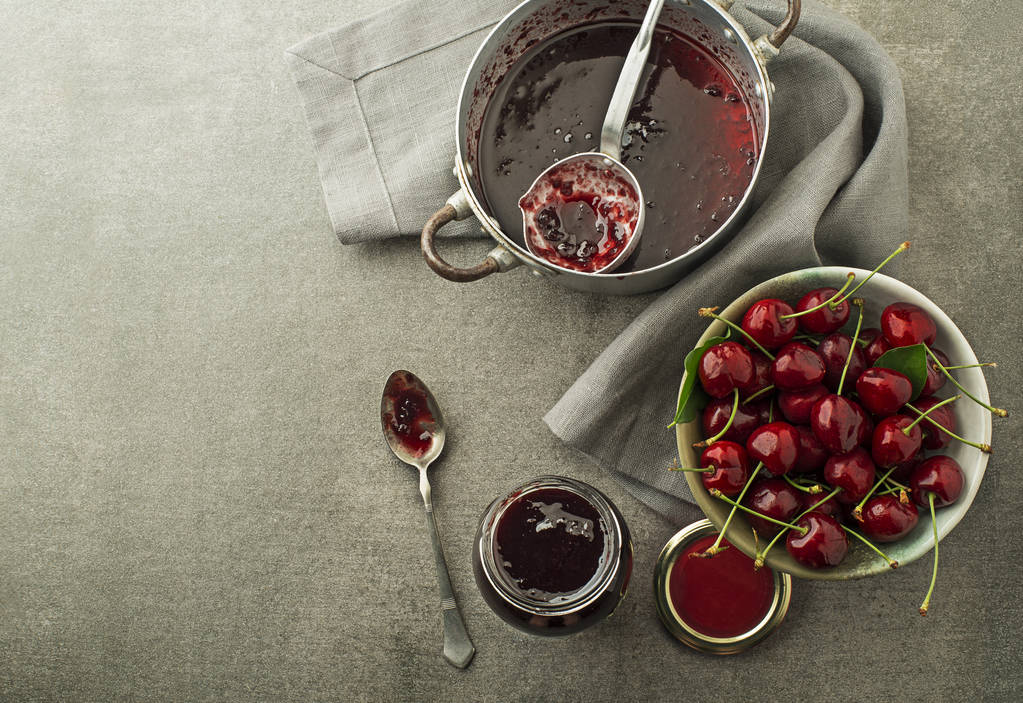 Cooking Cherry jam - Photo, Image