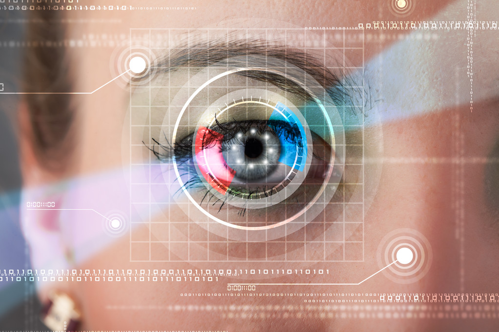 Cyber nainen Technolgy silmä näköinen - Valokuva, kuva