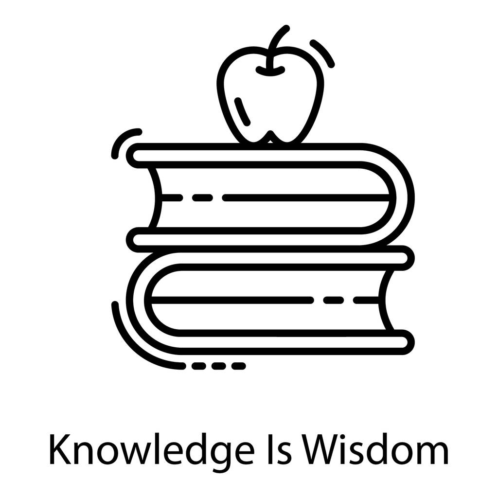 Ikona wiedzy jest mądrość w wektor linii - Wektor, obraz