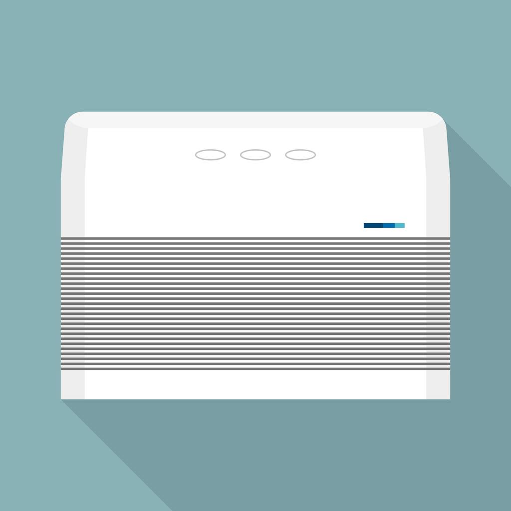 Icono del acondicionador de aire del piso, estilo plano
 - Vector, imagen