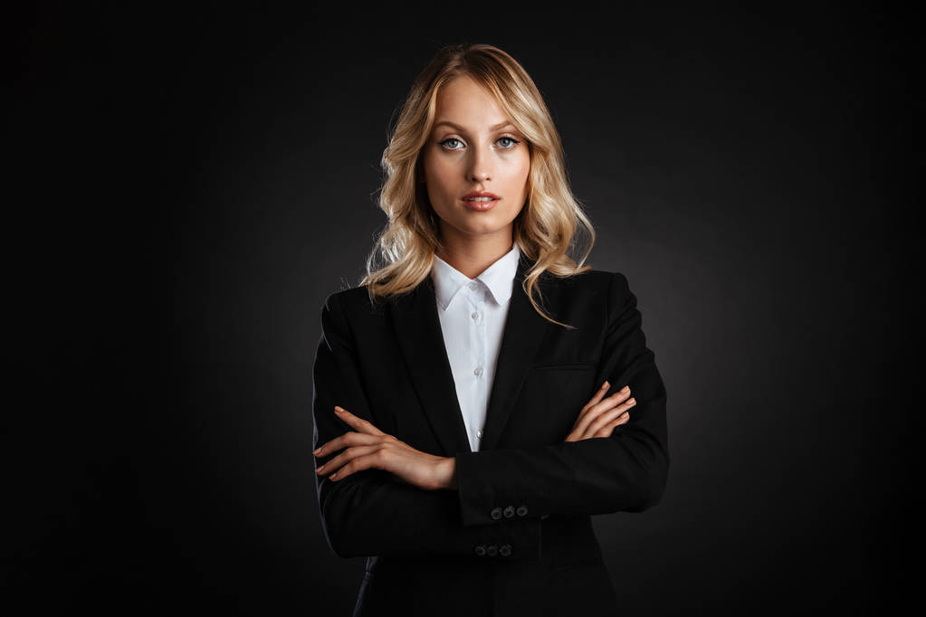 Portrait of a beautiful blonde haired business woman - Photo, Image