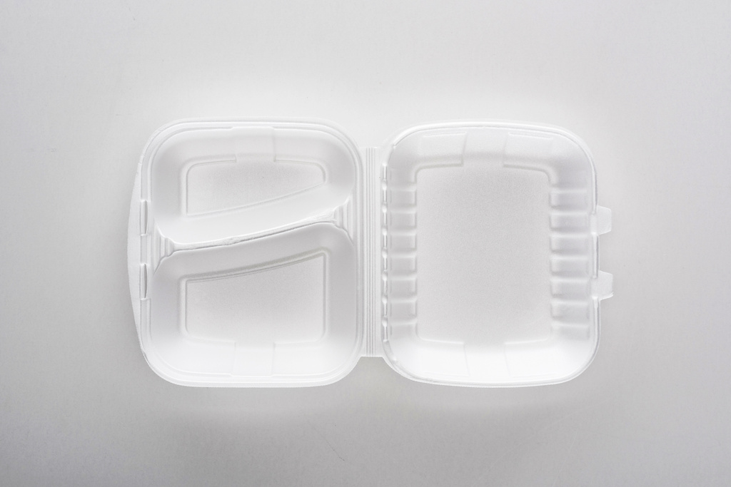 top view of empty eco package on white background  - Photo, Image
