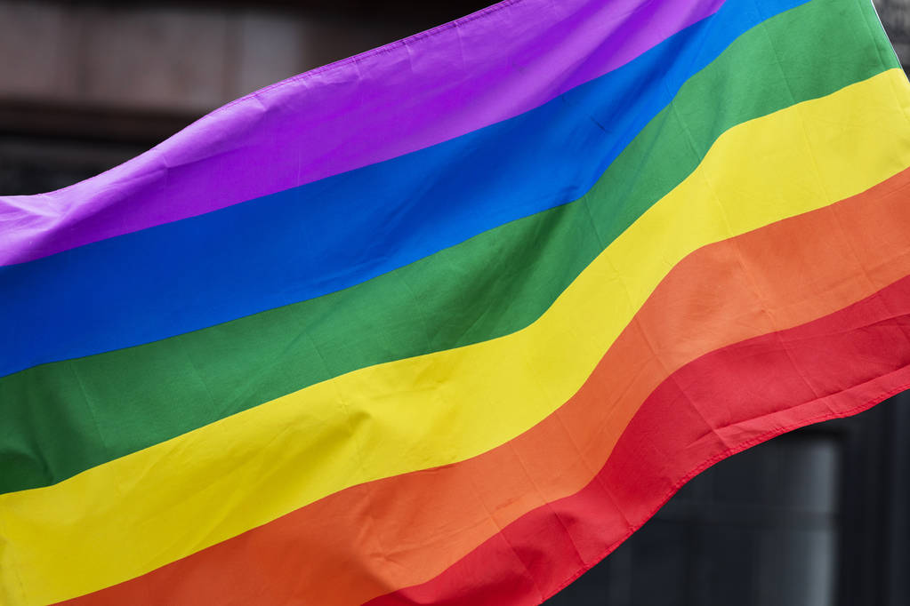 Гей веселковий прапор на Лгбт гей марші гордості в Лондоні - Фото, зображення
