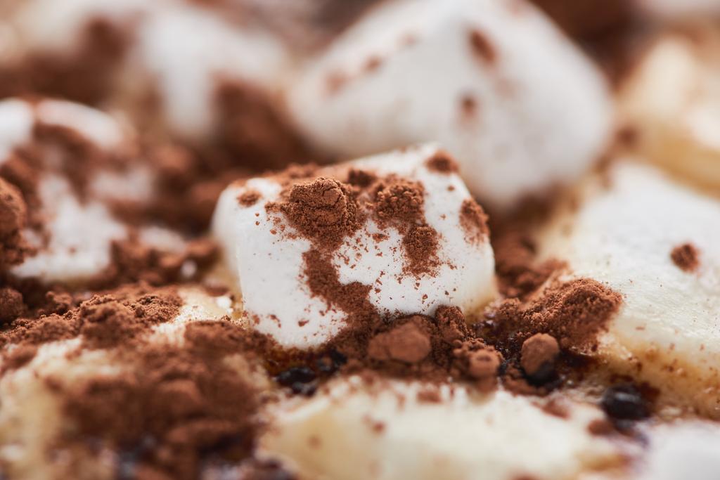 vista ravvicinata del cacao con marshmallow e cacao in polvere
 - Foto, immagini