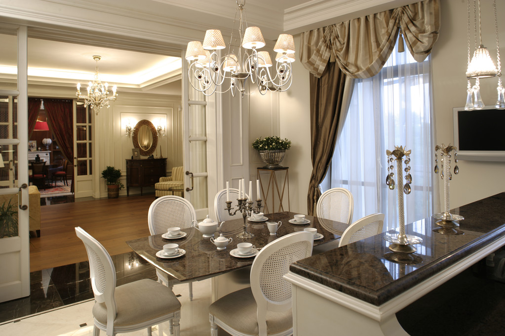 interiér jídelna v bílé barvy - Fotografie, Obrázek