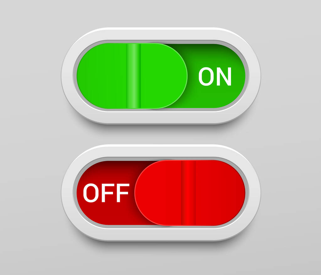 Modelo de botões de ligar e desligar
 - Vetor, Imagem