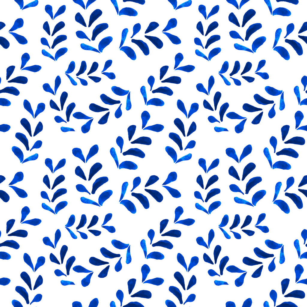 Mavi çiçekli ve dantelli suluboya desenli folklorik gzhel tarzı. El boyama süsü. Rus çiçekli arka planı. Selamlama, Noel, düğün bakterileri veya tekstil, duvar kağıtları için - Fotoğraf, Görsel