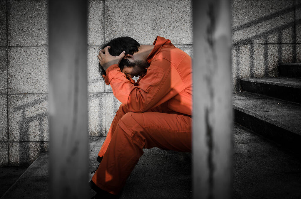 Asyalı erkek mahkum                           - Fotoğraf, Görsel