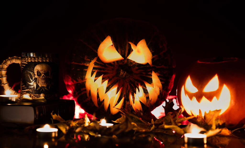 Festive Halloween background, spooky holiday concept. - Photo, Image