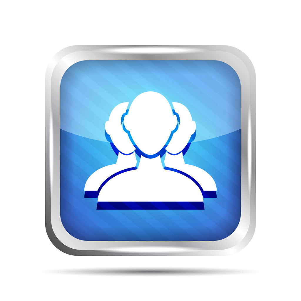 Grupo listrado azul de ícone de empresário em um fundo branco
 - Vetor, Imagem