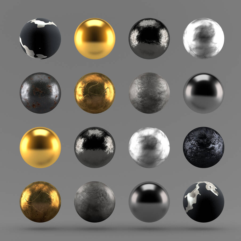 Fondo de lujo gris con formas geométricas de bolas. Ilustración 3d, representación 3d
. - Foto, imagen