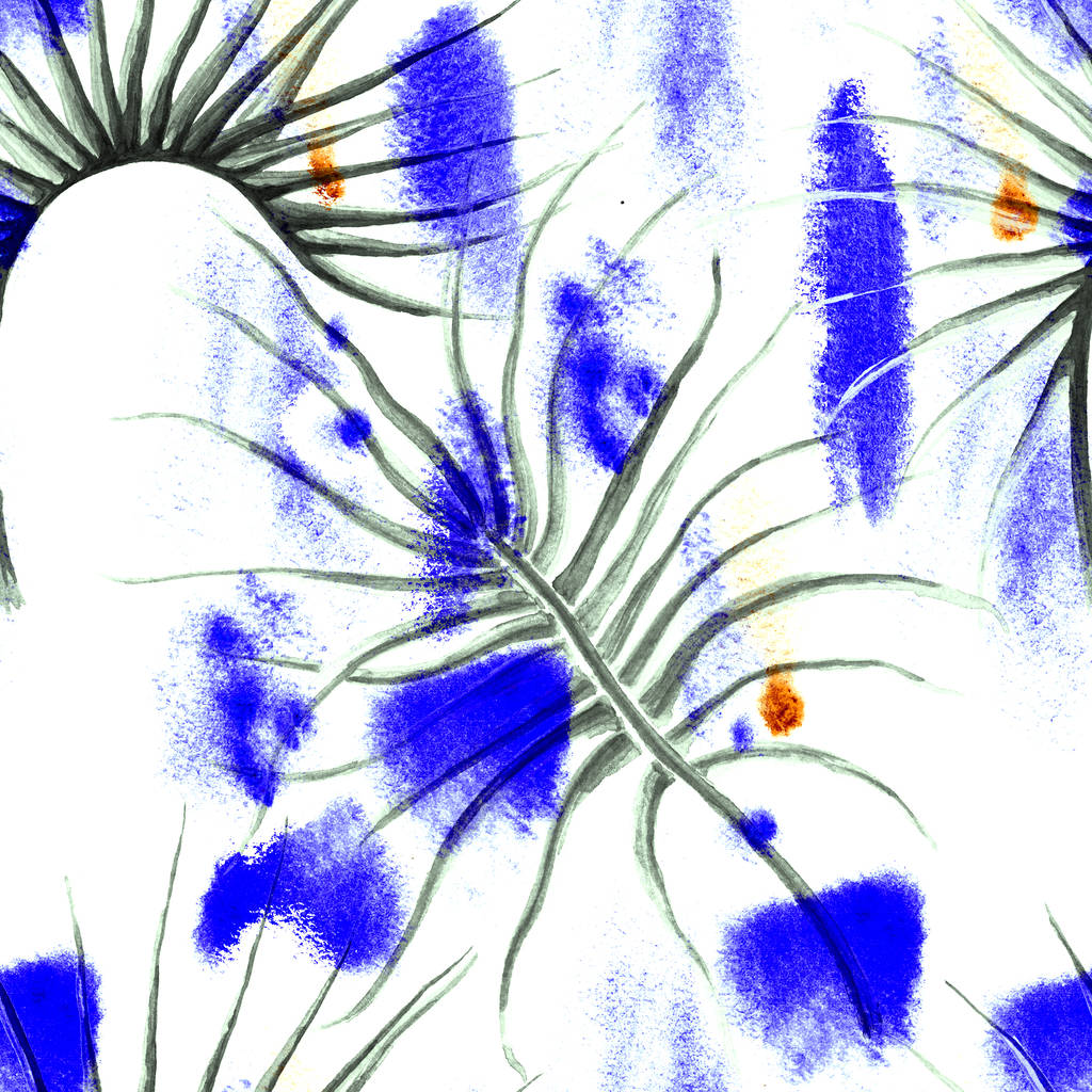 Τροπικό μπλε μοτίβο χωρίς ραφές - Φωτογραφία, εικόνα