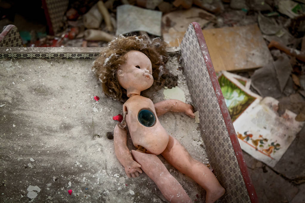 juguetes en el jardín de infantes en Pripyat
 - Foto, Imagen