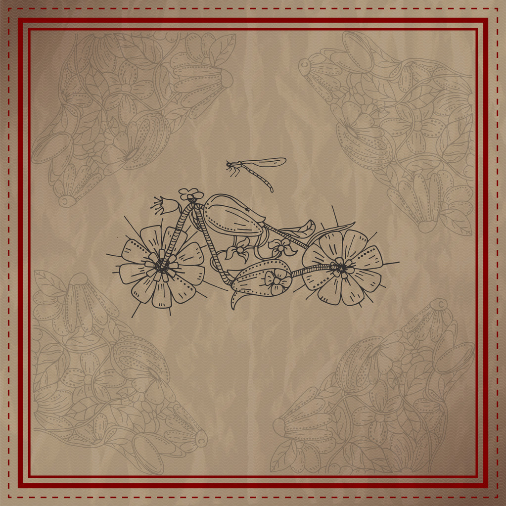 motocykl z kwiatów - Wektor, obraz