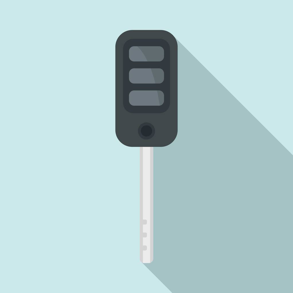 Auto key icoon, platte stijl - Vector, afbeelding