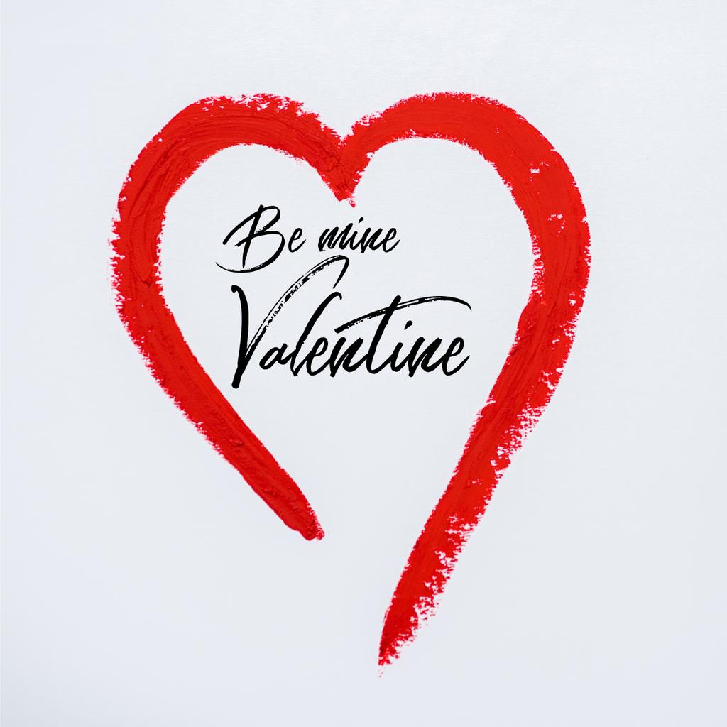 corazón rojo dibujado cerca de ser mis cartas de San Valentín en blanco
  - Foto, imagen