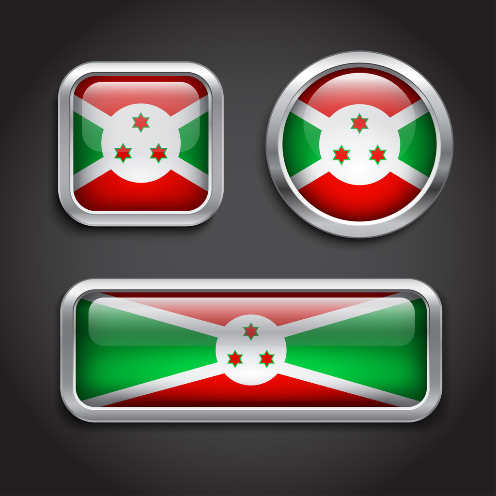 Burundi boutons en verre drapeau
 - Vecteur, image