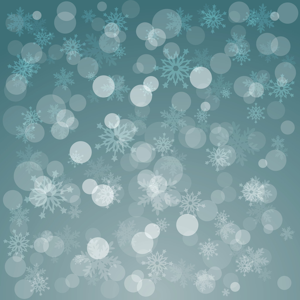 zářící lesklý Vánoční pozadí s sněhové vločky. - Vektor, obrázek