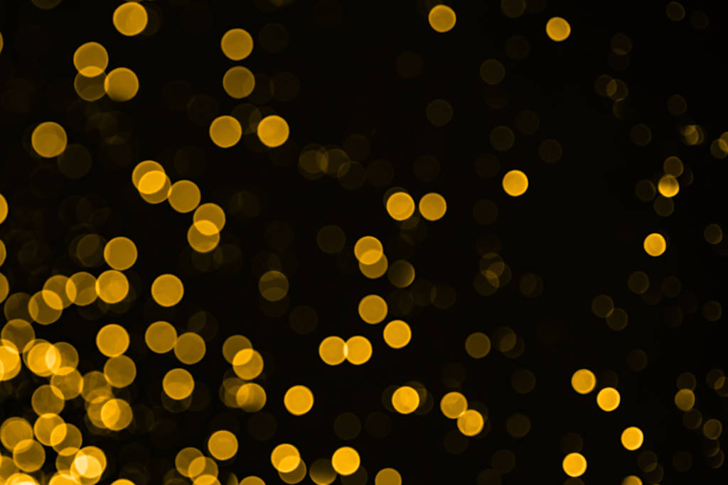 Golden Sparkles raster sfondo festivo. Luci Bokeh con luminoso effetto lucido illustrazione. Sovrapposizione punti luminosi e scintillanti sfondo decorativo. Cerchi scintillanti astratti
. - Foto, immagini