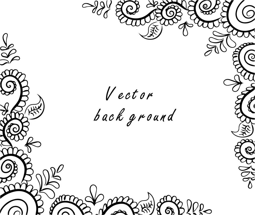 Patrón abstracto de una henna de tatuaje
 - Vector, imagen