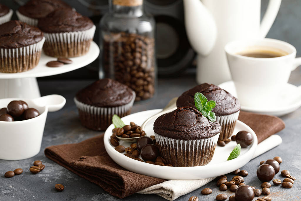 Кавові шоколадні кекси на сніданок
 - Фото, зображення