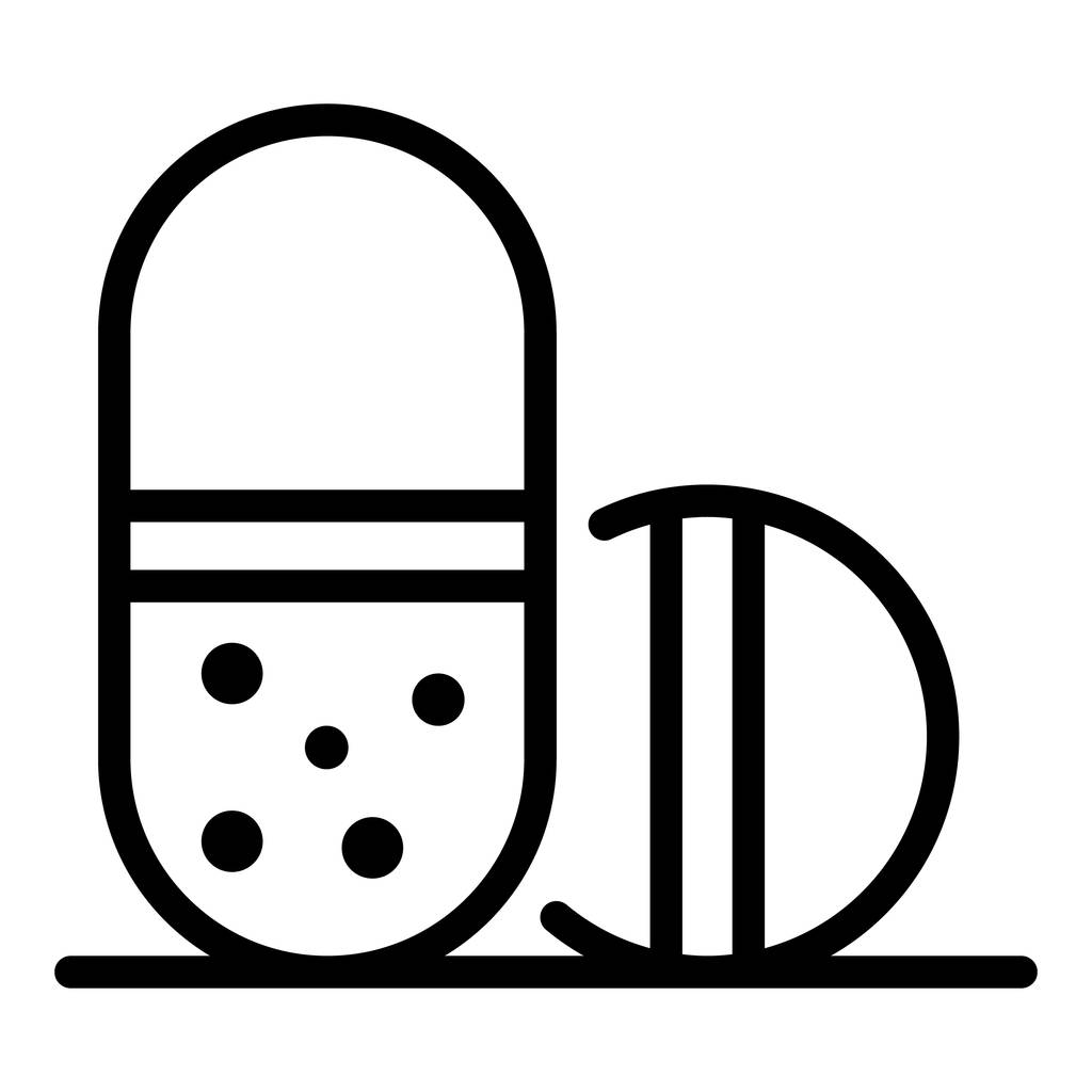 Pillen-Ikone, Umriss-Stil - Vektor, Bild
