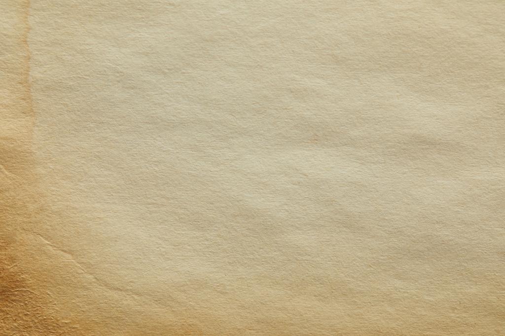 Kopya alanı olan eski bej kağıt dokusunun üst görünümü - Fotoğraf, Görsel