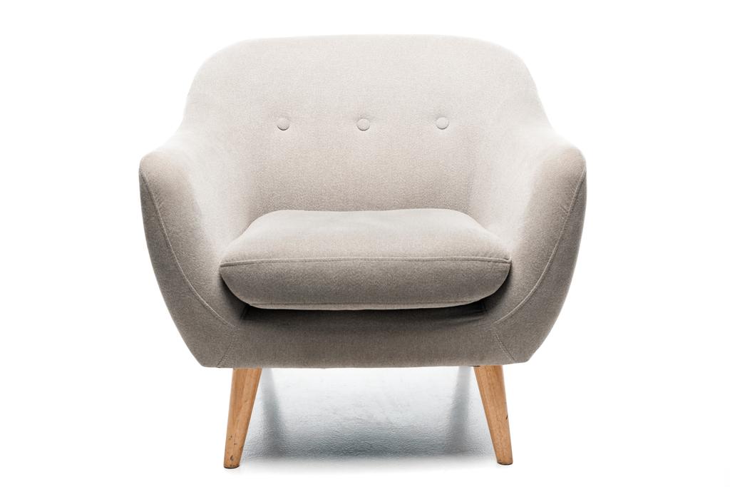 comfortable grey modern armchair on white - Photo, Image