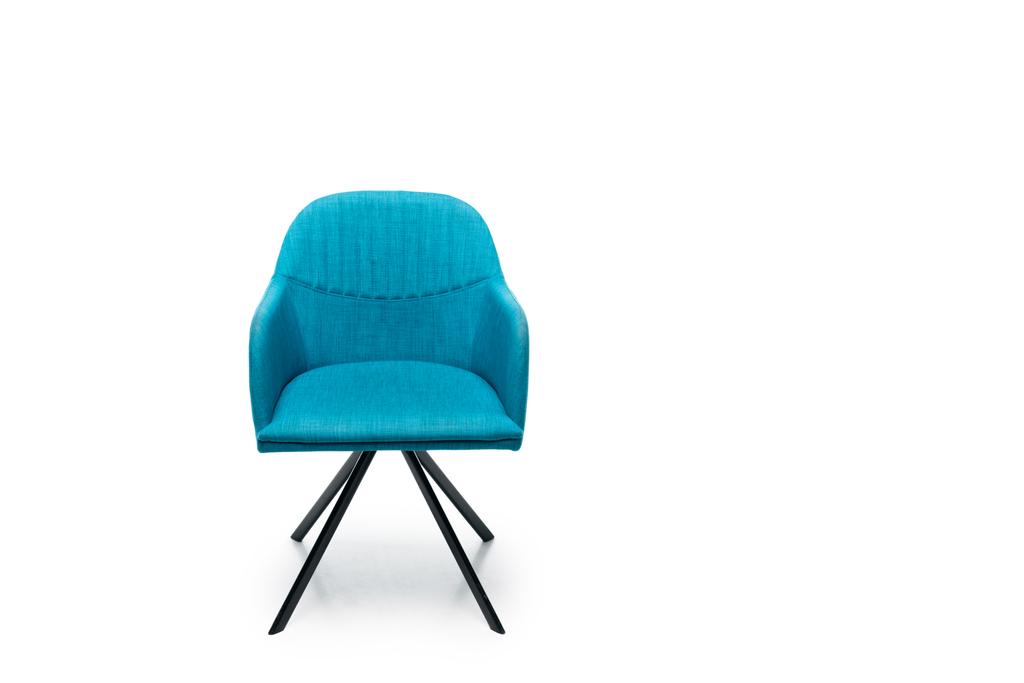 cómodo sillón azul moderno aislado en blanco
 - Foto, Imagen