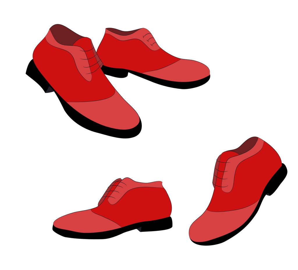 Vektor illusztráció cipő, színes rajz, vektor - Vektor, kép