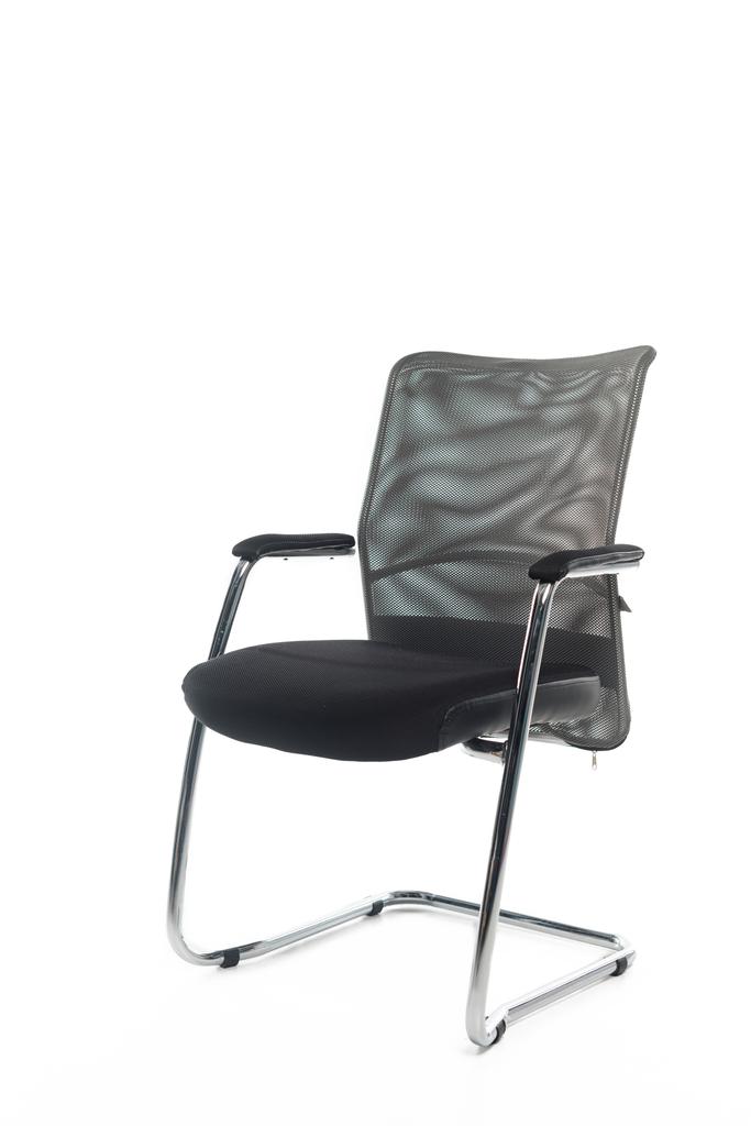Cadeira preta confortável moderna isolada no branco
 - Foto, Imagem
