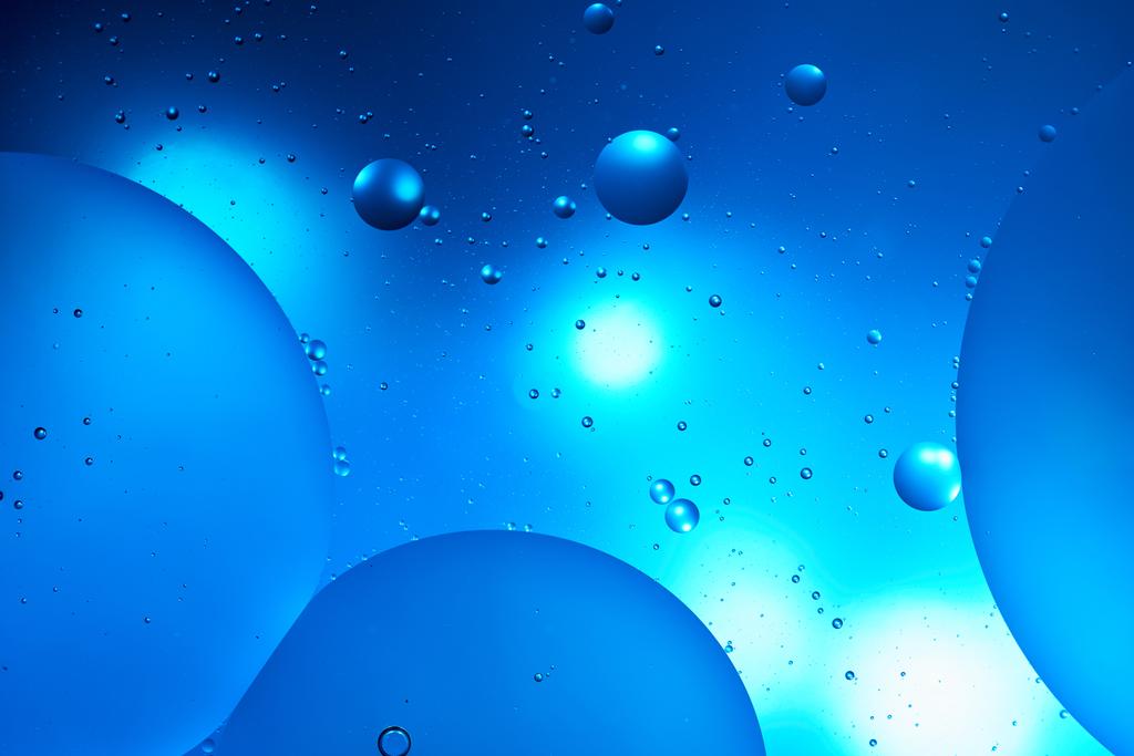 barva abstraktní pozadí ze smíšené vody a oleje v modré barvě - Fotografie, Obrázek