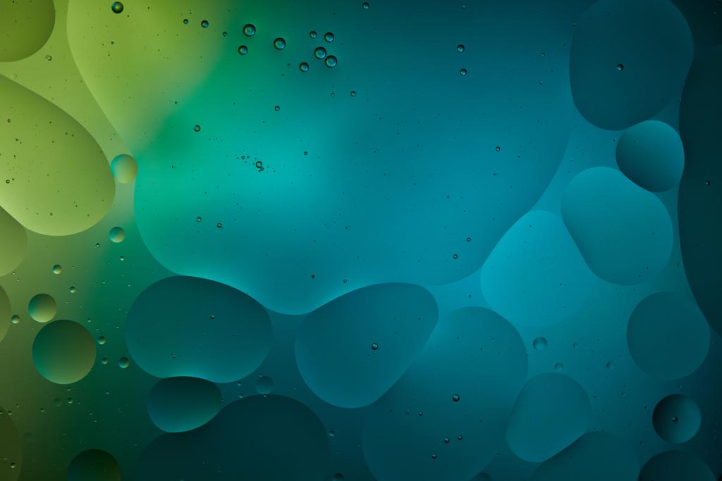abstrakcyjny turkusowy kolor tła z mieszanej wody i oleju   - Zdjęcie, obraz