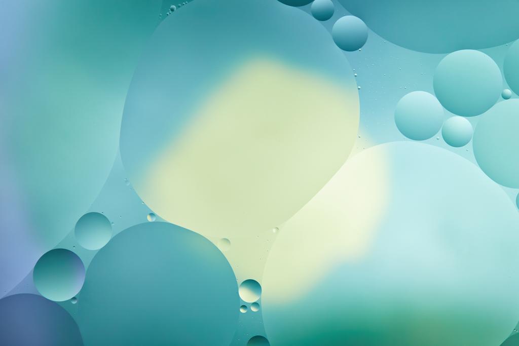 creative abstract turquoise color background from mixed water and oil   - Photo, Image