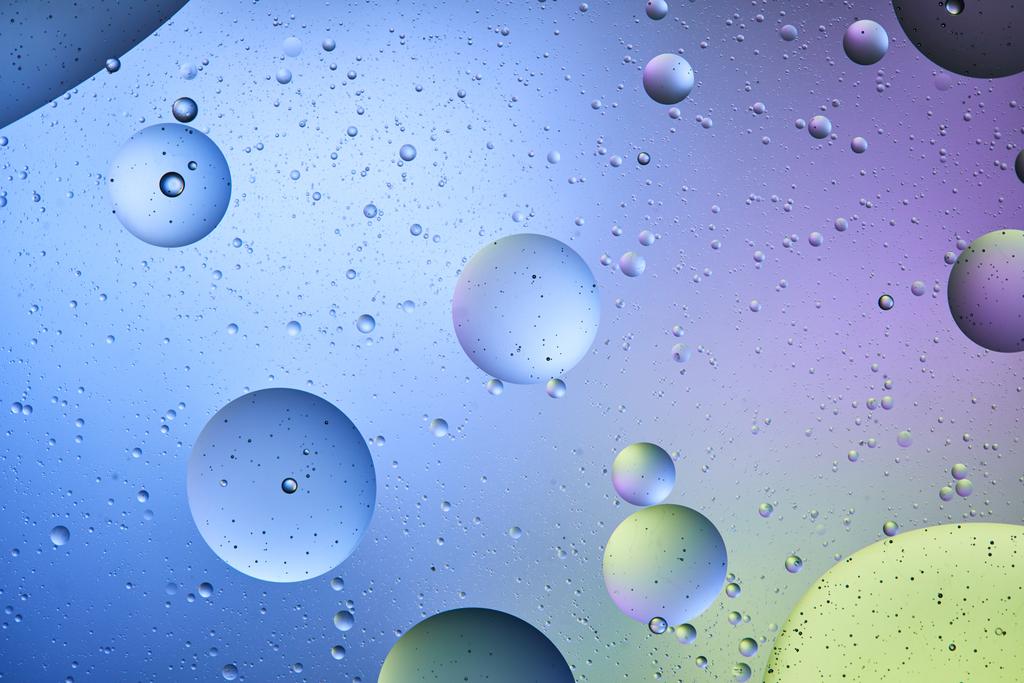 blue, purple and green color abstract background from mixed water and oil   - Photo, Image