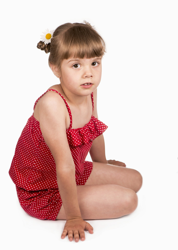 Egy szőke kislány portréja - Fotó, kép