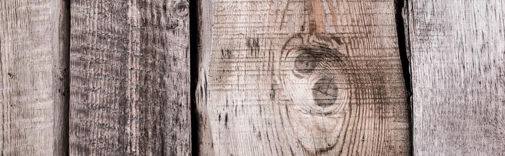 superfície cinzenta texturizada natural de madeira weathered com espaço de cópia, tiro panorâmico
 - Foto, Imagem